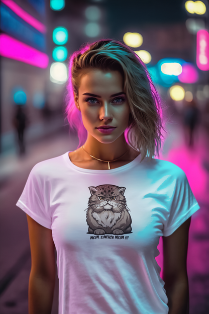 "Die mürrische Katze" lustiges Tier kult Shirt für Frauen