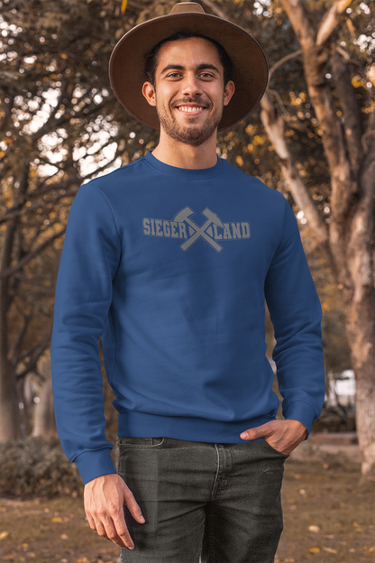 "SIEGERLAND" mit Schägel Eisen  Bergbau  Männer - unisex Sweatshirt 57-Line