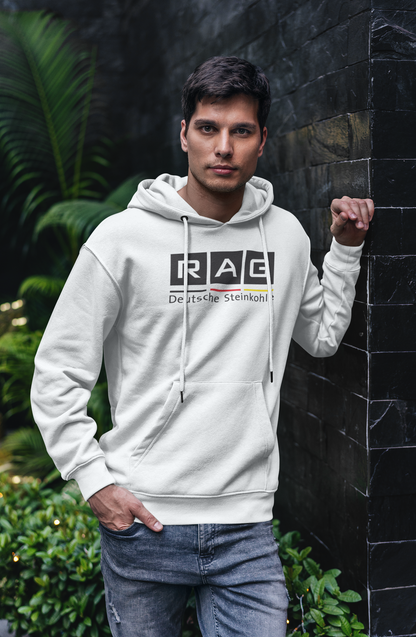 "RAG deutsche Steinkohle" das original Markenlogo Bergbau Hoodie für  Männer unisex