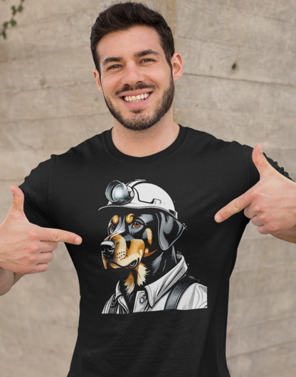 Grubenhund Charly Bergbau Tier Shirt für Männer