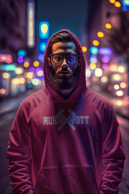 "Ruhrpott" mit Schlägel und Eisen Bergbau Männer unisex Hoodie Kaputzenpullover