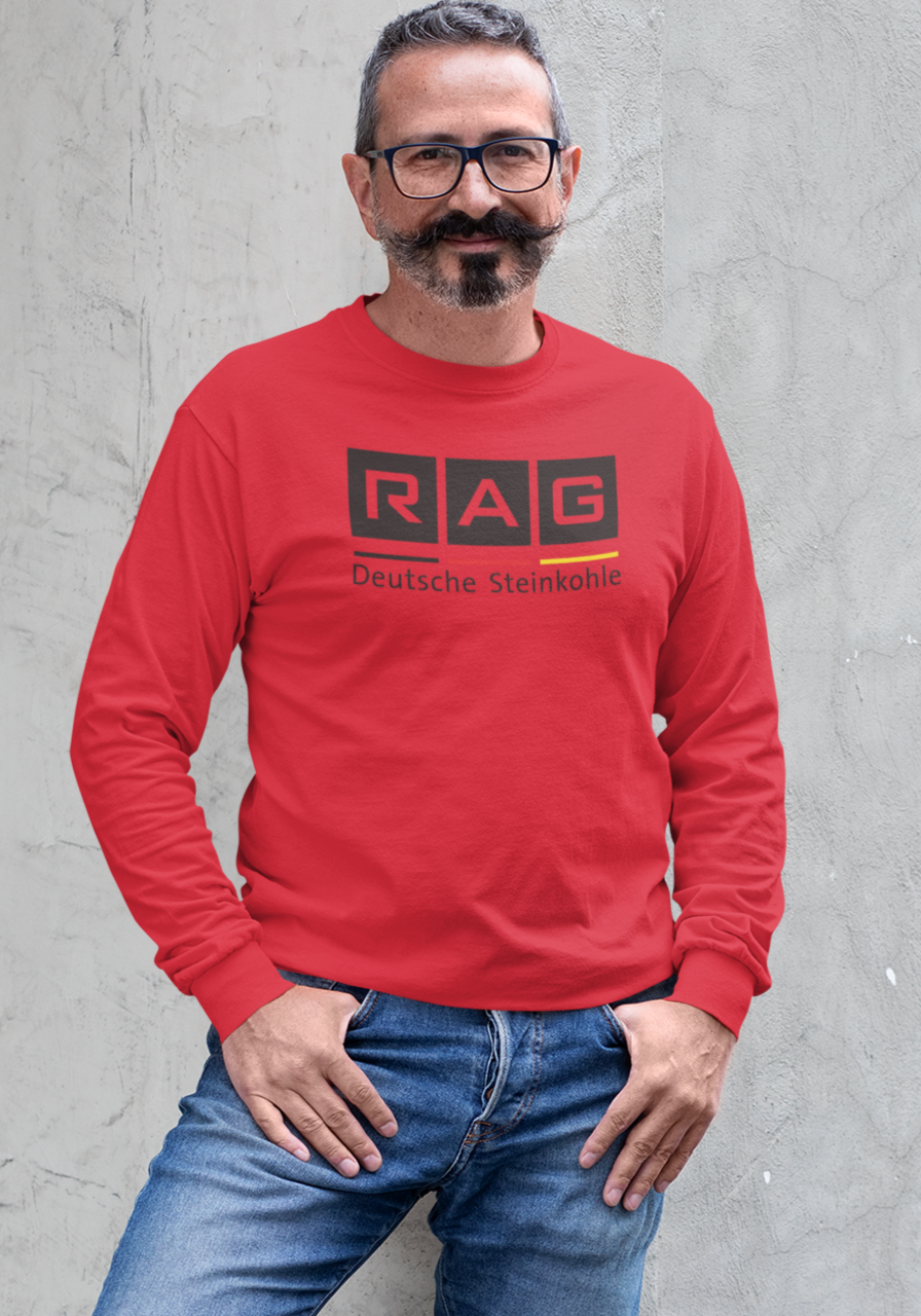 "RAG deutsche Steinkohle" das original Markenlogo Bergbau Sweatshirt für Männer unisex