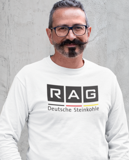 "RAG deutsche Steinkohle" das original Markenlogo Bergbau Sweatshirt für Männer unisex