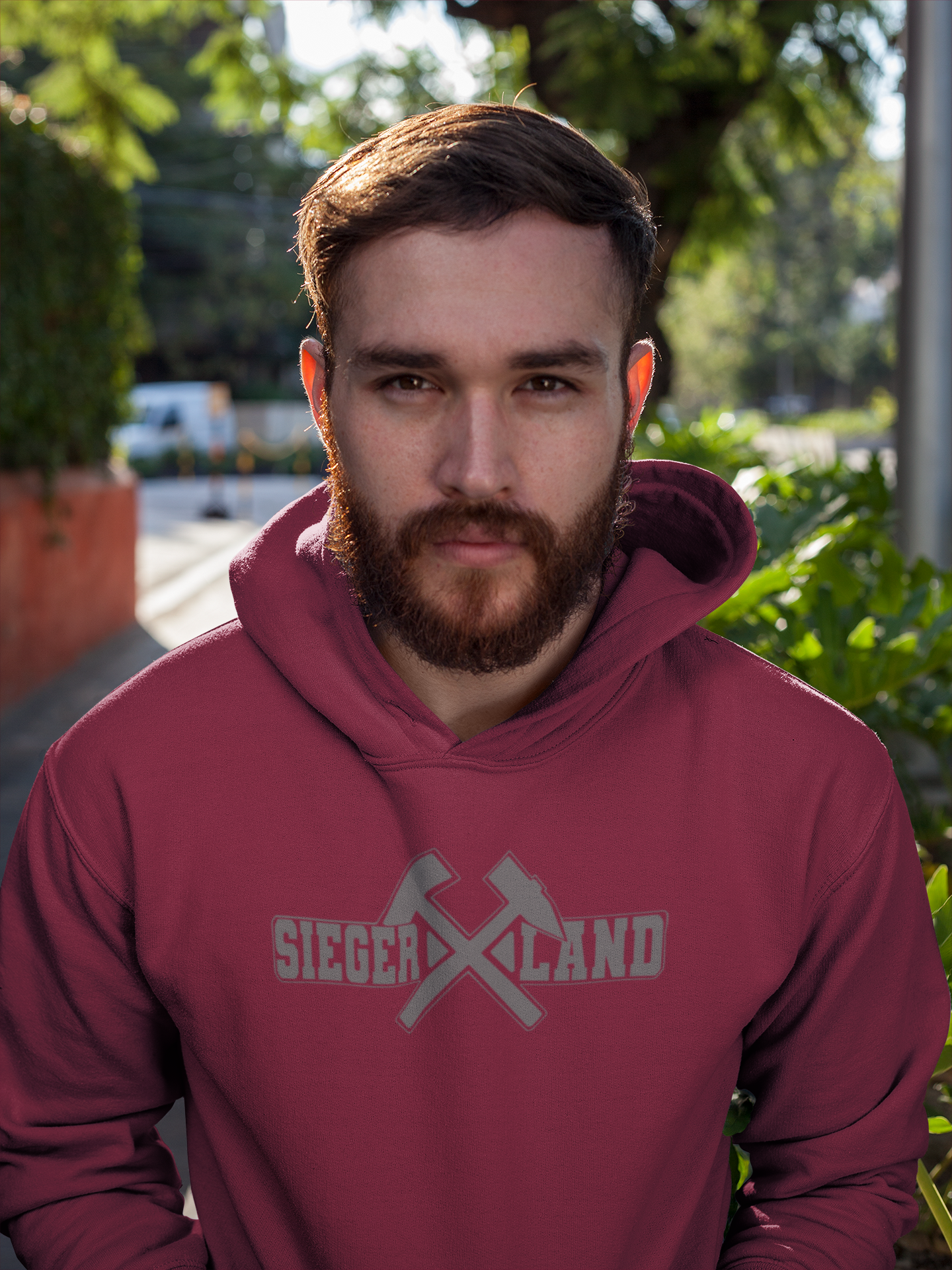 "SIEGERLAND" mit Schägel Eisen  Bergbau Männer - unisex Hoodie 57-Line