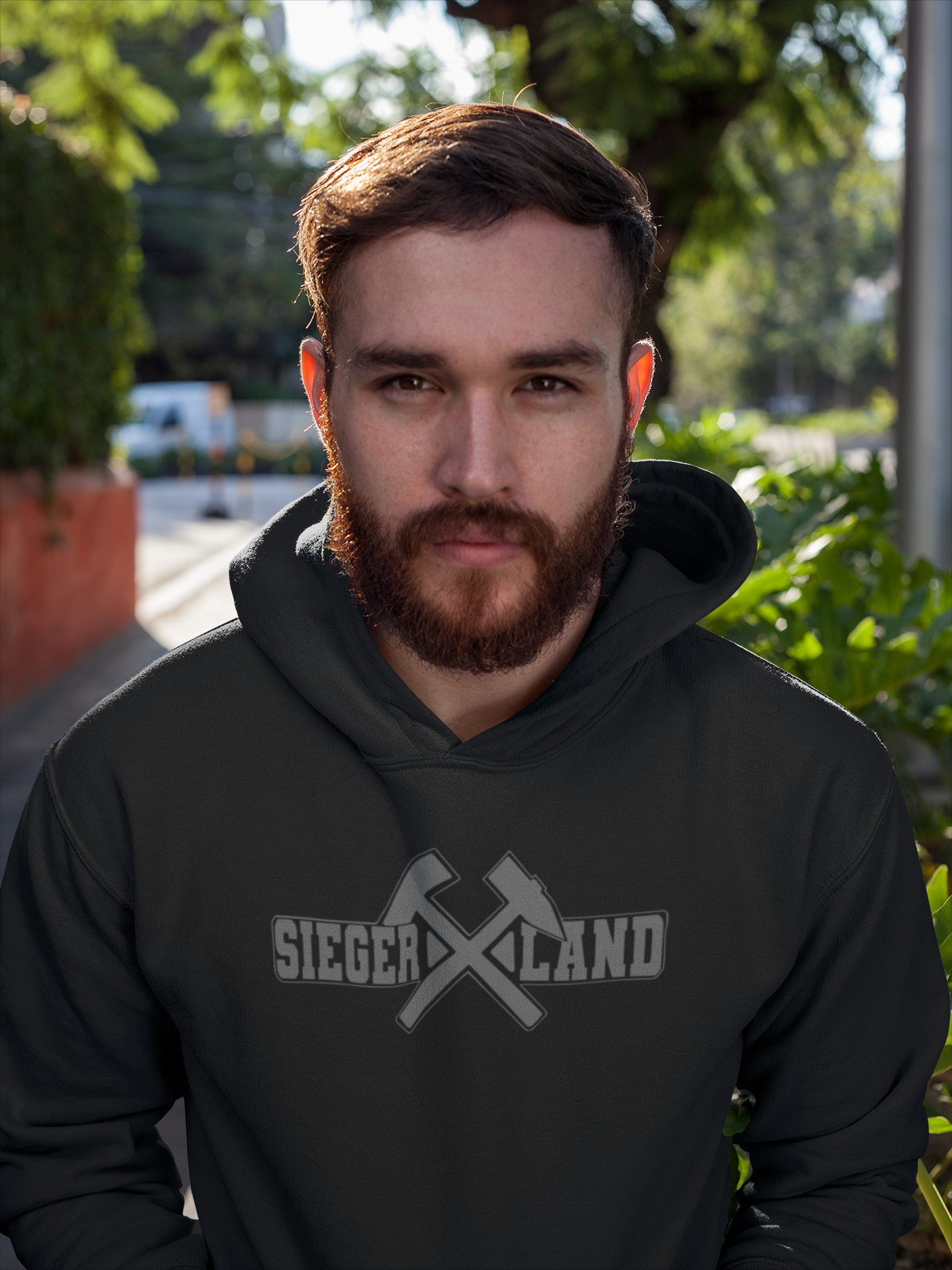 "SIEGERLAND" mit Schägel Eisen  Bergbau Männer - unisex Hoodie 57-Line