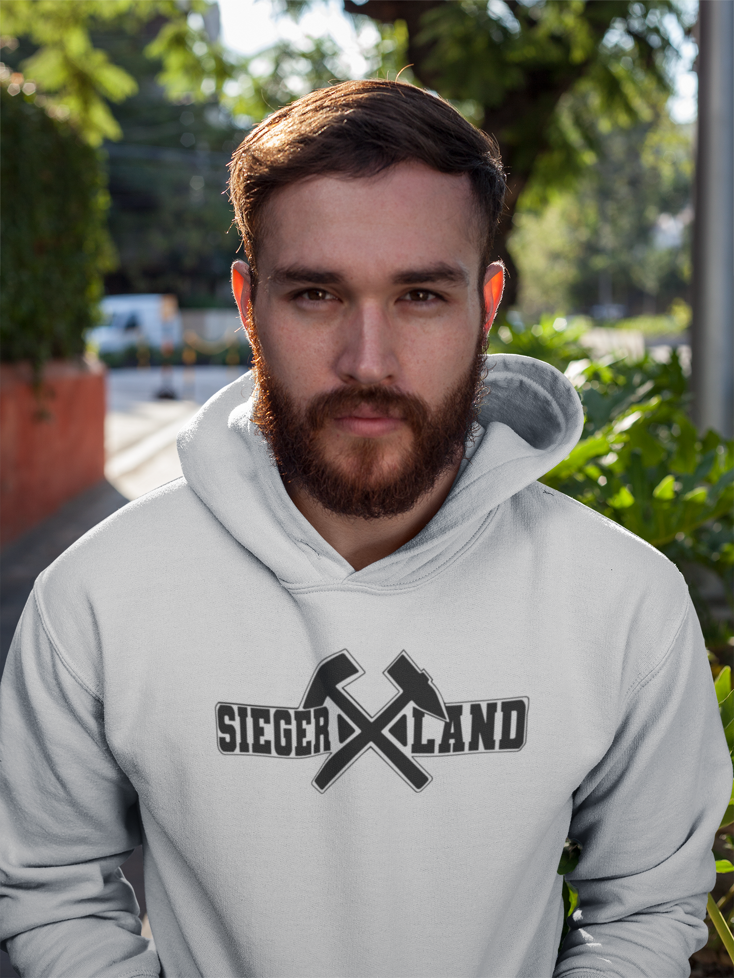 "SIEGERLAND" mit Schägel Eisen  Bergbau Männer - unisex Hoodie 57-Line